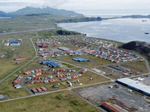 Aerial view of Adak